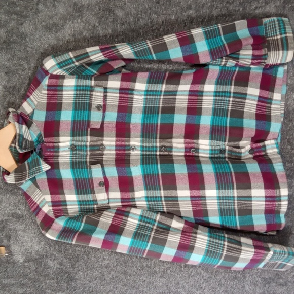 Patagonia Womans Fjord Flannel Organic Cotton Button Down Long Sleeve 2 Xs - Picture 2 of 8